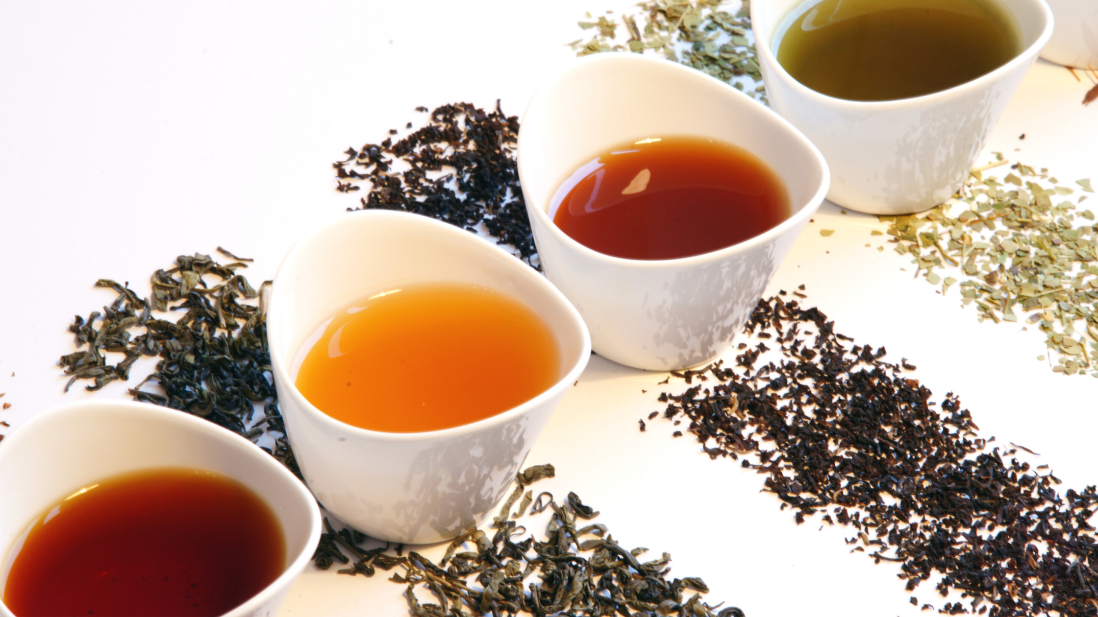 six types of tea, real tea, samellia sinensis, tea plant