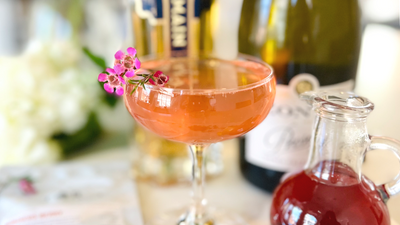 Sparkling Hibiscus Berry Tea Cocktail Recipe