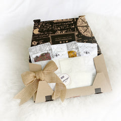 Gift-wrapped tea box
