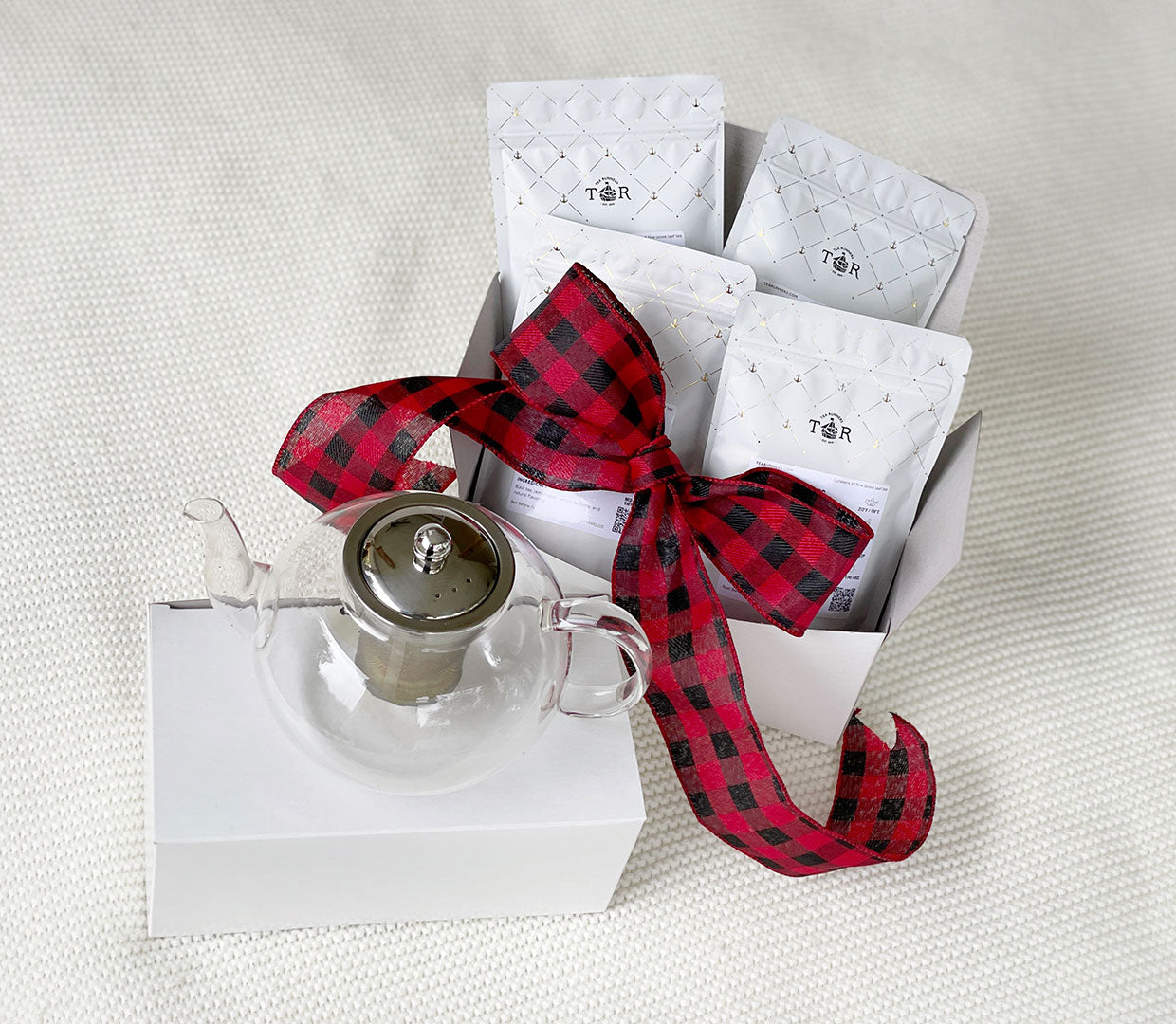 Earl Grey Lovers Gift Basket + Glass Teapot